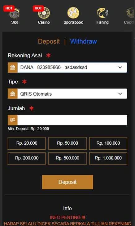 deposit Bandar 919